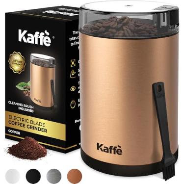 Imagem de Kaffè Moedor de Café Elétrico Kaffe. Os Melhores Moedores de Café para Uso Doméstico. (14 Xícaras) Fácil Ligar/Desligar com Escova de Limpeza Incluída. Cobre
