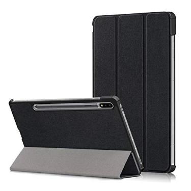 Imagem de Gylint Capa inteligente com hibernar/despertar automático para Samsung Galaxy Tab S8 Plus 2022/S7 FE 2021/S7 Plus 2020 31.5 cm preta