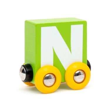 Imagem de Conjunto de trem de madeira, acessório, brinquedo, brio Letter Train N Kids 2 +