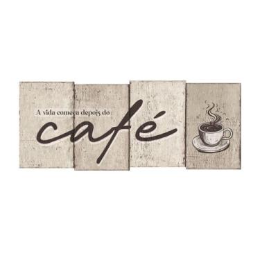 Imagem de Placa Decorativa Horizontal Café Cantinho do Café 37x15 - Estúdio Amor