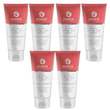 Imagem de Kit C6 Protetor Solar Facial Oil Free FPS50 60g  Anasol - Anasol - Dah