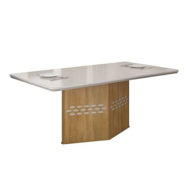 Imagem de Mesa De Jantar 4 Lugares 90x90cm Jade Valdemóveis Cinamomo-off White