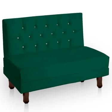 Imagem de Canto Italy Confortável Para Apartamento Cozinha E Restaurantes Suede Cor Verde Esmeralda