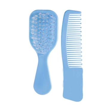 Imagem de Kit Baby Escova E Pente Elefantinho Azul Marco Boni