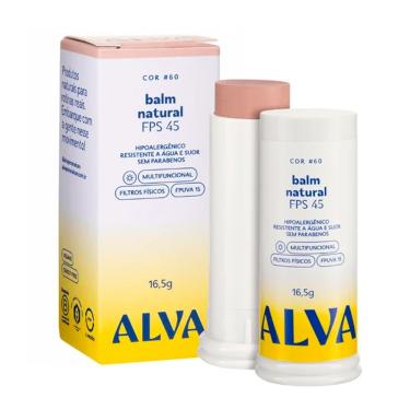 Imagem de Alva Balm Natural Fps 45 Cor 60 - Base Protetor 16,5g