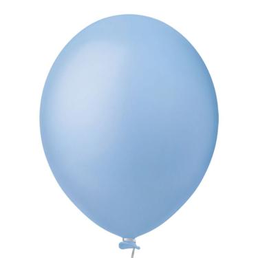 Imagem de Balão Látex Candy Azul Claro - 9 Polegadas - 50 Unidades