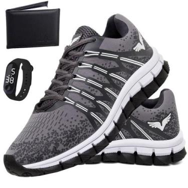 Imagem de Tenis Masculino Kit Carteira + Relogio Sapato Esportivo Veloz - GP - M