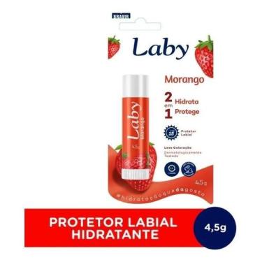Imagem de Laby Prot Sol Labial Fps15 Morango Sensação Stick 1un 4,5gr - Bravir