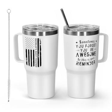 Imagem de AGH Presentes De Natal Para Mulheres, Caneca Café Com Isolamento Térmico E Alça 20 Oz, Presente Aniversário Inspirador "Você É Incrível" Professoras, Mães, Melhores Amigas, Universitárias, Chefes, C