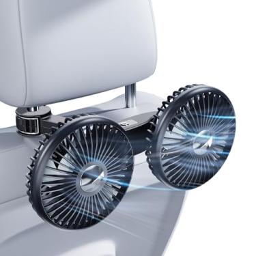 Imagem de NIFBANG Ventilador De Carro Para Crianças No Banco Traseiro, Refrigerador Assento Alimentado Por Usb Bebês [Vem Com Carregador] 360° Giratório, 3 Velocidades, Ventilação Resfriamento Ventiladores Si