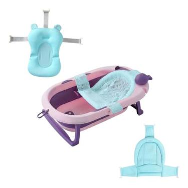 Imagem de Banheira Bebê C/ Termômetro, Rede Ergonômica E Cama Redutora - Tibaby,