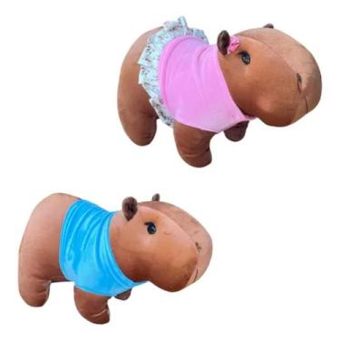Imagem de Pelúcia Capivara G com Roupa Removível Mury Baby, Camisetas cor sortid