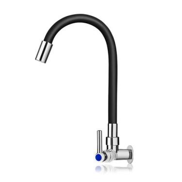 Imagem de Torneira Cozinha Gourmet Flexivel De Parede Silicone Preto - Mm House