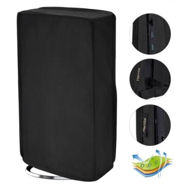 Imagem de playvital Capa Protetora Vertical Contra Poeira Para Ps5 Slim Disc Edition (Novo Design Menor), De Nylon À Prova D'Água Console - Preta
