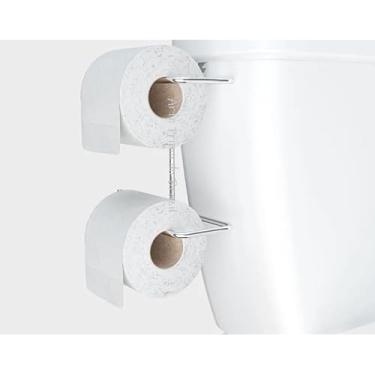 Imagem de Kit 2 Suportes Duplo Para Papel Higiênico Para Caixa Acoplada Cromado
