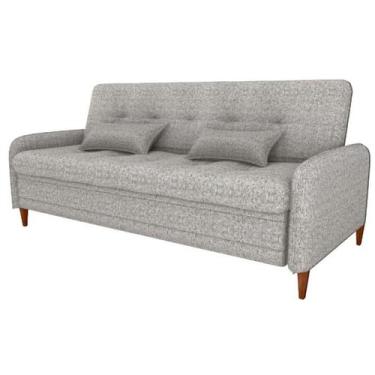 Imagem de Sofa Cama 2 Lugares 206 cm Donna Linho Vancouver E483 Bege Milani Stor