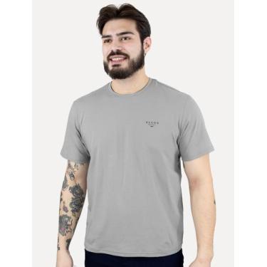 Imagem de Camiseta Ellus Masculina Cotton Slim Originals Duplic Cinza, S/P