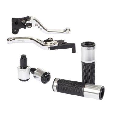 Imagem de Manete Embreagem Freio Manopla Punho Com Peso Pop 100 110 - Stark Race