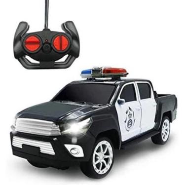 Imagem de Brinquedo Caminhonete de Polícia de Controle Remoto Total Acende Farol