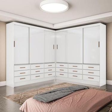 Imagem de Closet Sevilha 6 Portas Casal Duplo 18 Gvt Carioca Moveis Branco - CAR