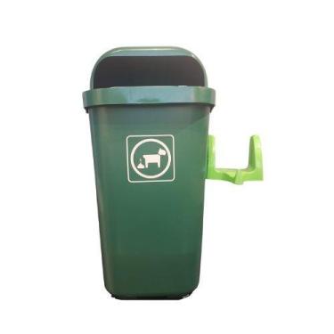 Imagem de Lixeira Pet 50 litros com suporte - JSN, Preto