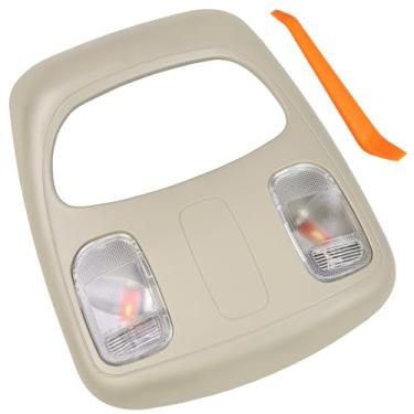 Imagem de Cranviech Lâmpada de leitura de mapa de teto interior de substituição de luz LED para console superior compatível com Dodge Ram 2002-2010 1500 2500 3500 4500 5500 substitui 1DK78TL2AA 1DK78BD1AA