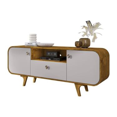 Imagem de Rack Noronha TV 55 Polegadas com Pés de Madeira Maciça