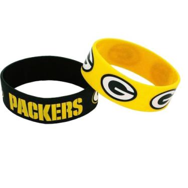 Imagem de Pulseira de borracha de silicone NFL, Verde, Green Bay Packers