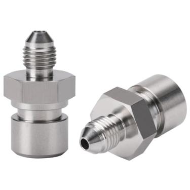 Imagem de Podavelle Adaptador De Linha Freio Macho 3An Para M10X1.0 Métrico Invertido Alargador Fêmea, Encaixe Aço Inoxidável, 2 Peças