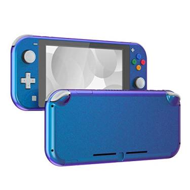Imagem de eXtremeRate Capa de substituição Chameleon roxo azul brilhante DIY para Nintendo Switch Lite, caixa de controle portátil NSL com protetor de tela, capa personalizada para Nintendo Switch Lite