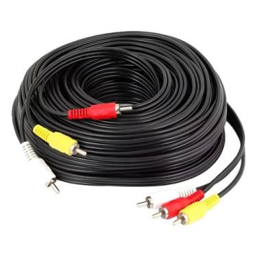 Imagem de Cabo Rca 10 Metros 3x3 Macho Ideal Para Home Theater E Tv - Não inform