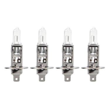 Imagem de Kit 4 Lâmpadas H1 Halógenas 55w Automotiva 12v 4300k Farol Alto Baixo 