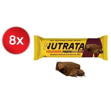 Imagem de Combo 8 Barras Protobar Brownie Chocolate e Doce de Leite Havanna 70G
