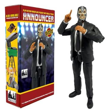 Imagem de Ultimate Talking Wrestling Ring Announcer with Mexican Mask Figure for Wrestling Figures