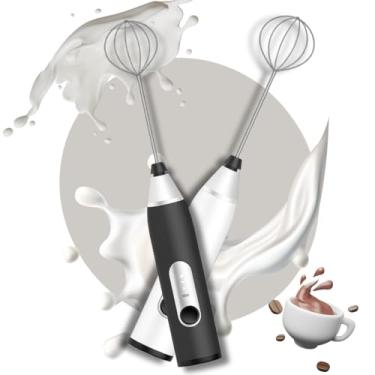 Imagem de Mini mixer elétrico portátil recarregável com 3 velocidades. Ideal para bebidas, ovos e receitas rápidas. Inox, sem fio e USB – Qualidade Premium LNSTORE