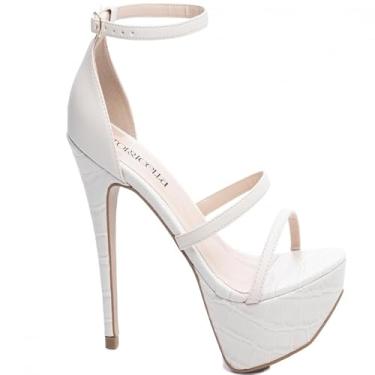 Imagem de Sandália Meia Pata Salto Fino 13 (Off White, BR, Adulto, Numérico, 37)