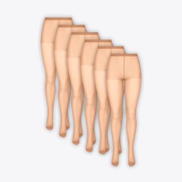 Imagem de Kit 6 Pares de Meias Calças Lupo Loba Invisível 05870-001, Natural, M