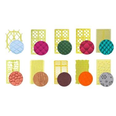 Imagem de Kit 10 Marcadores Blue Star Biscuit Bolos Pasta Argila Massa Porcelana