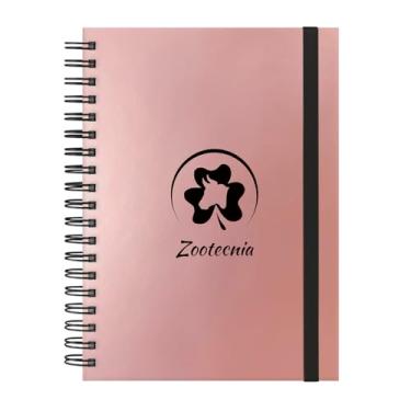 Imagem de Caderno Colegial Plus 12 Matérias Profissões Zootecnia (Rosê Gold)