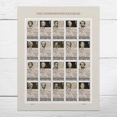 Imagem de United States Postal Service The Underground Railroad 2024 (Folha De 20) Selos Postais First-Class Mail Forever