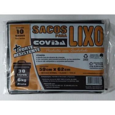 Imagem de Kit c/30 Sacos para lixo Covisa 30lts Reforçado