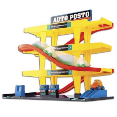 Imagem de Auto Posto De Gasolina Com 2 Carrinhos 3 Andares Brinquedos - Nig, Bri
