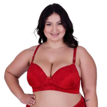 Imagem de Sutiã Plus Size Bojão com Detalhe em Renda Soutien Reforçado Carol - N