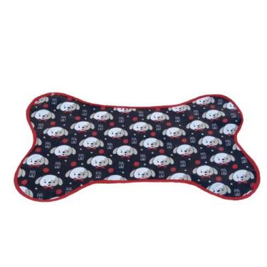Imagem de tapetinho para comedouro pet  tapete pet pequenos tapete ossinho 60x37