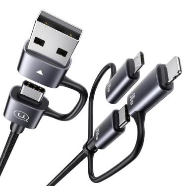 Imagem de Cabo de carregamento YOUSAMS 240W 6 em 1 USB-C/A para IP/tipo C/Micro