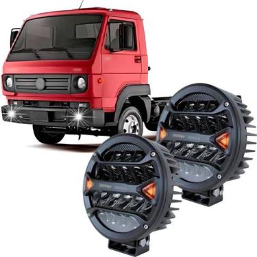 Imagem de Farol Auxiliar Caminhão Carreta 18 Leds 84W 8100Lm 12/24V - Shocklight