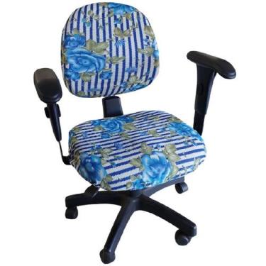 Imagem de Capa de Cadeira de Escrítório e Longarina Encosto e Assento Malha 2 Pe