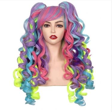 Imagem de Peruca Sintética Longa E Cacheada Para Mulheres HAIRJOY Para Festa À F