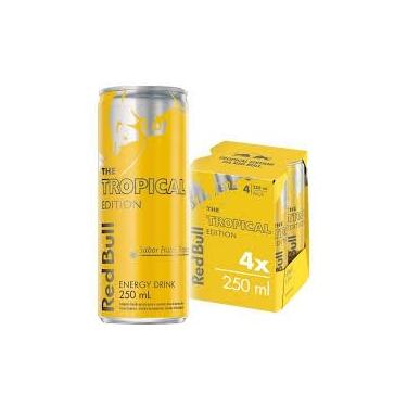 Imagem de Red Bull Energético Tropical, Pack com 4 Latas, 250ml