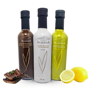 Imagem de Kit Azeites Irarema Extra Virgem 250ml – Suave, Defumado e Limão Siciliano – Gourmet Premium